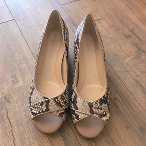 Never worn Cole Haan animal print wedge